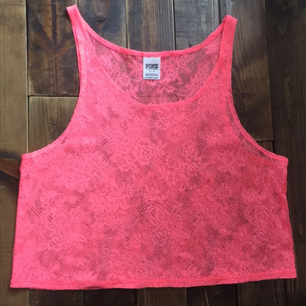 💕VS Neon Pink CROP TOP. SIZE SMALL. like new! 💕